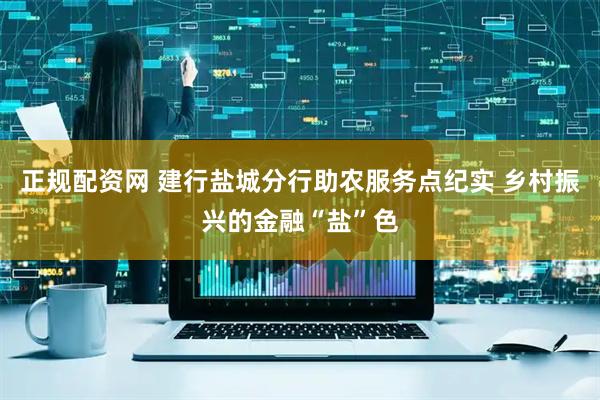 正规配资网 建行盐城分行助农服务点纪实 乡村振兴的金融“盐”色